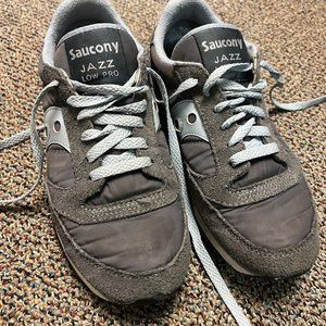 Saucony Womens Jazz Low Pro 1866-118 Gray Blue Casual Shoes Sneakers Size 7.5 *